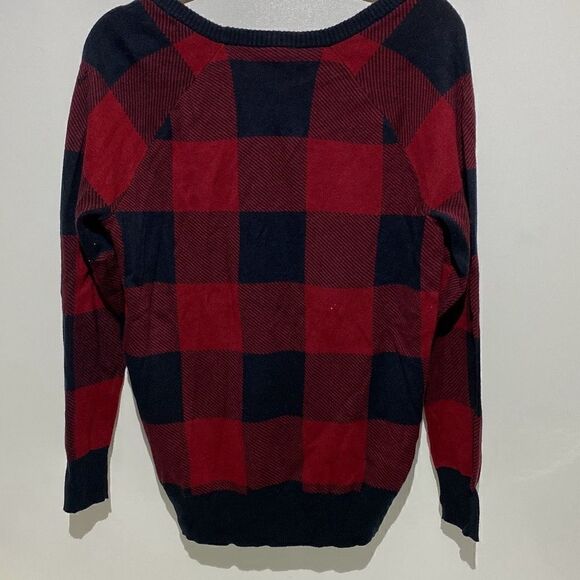 Torrid Women's Red Plaid Long Sleeve Pullover Sweatshirt Size Medium/Large NWT - Picture 9 of 12